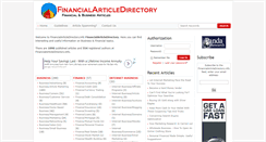 Desktop Screenshot of financialarticledirectory.info